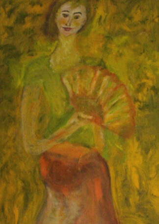 Portrait of a Woman with Folding Fan