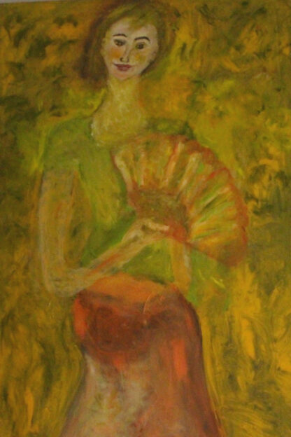 Portrait of a Woman with Folding Fan