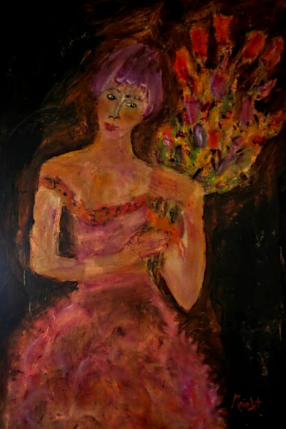 Woman with Bouquet of Flowers